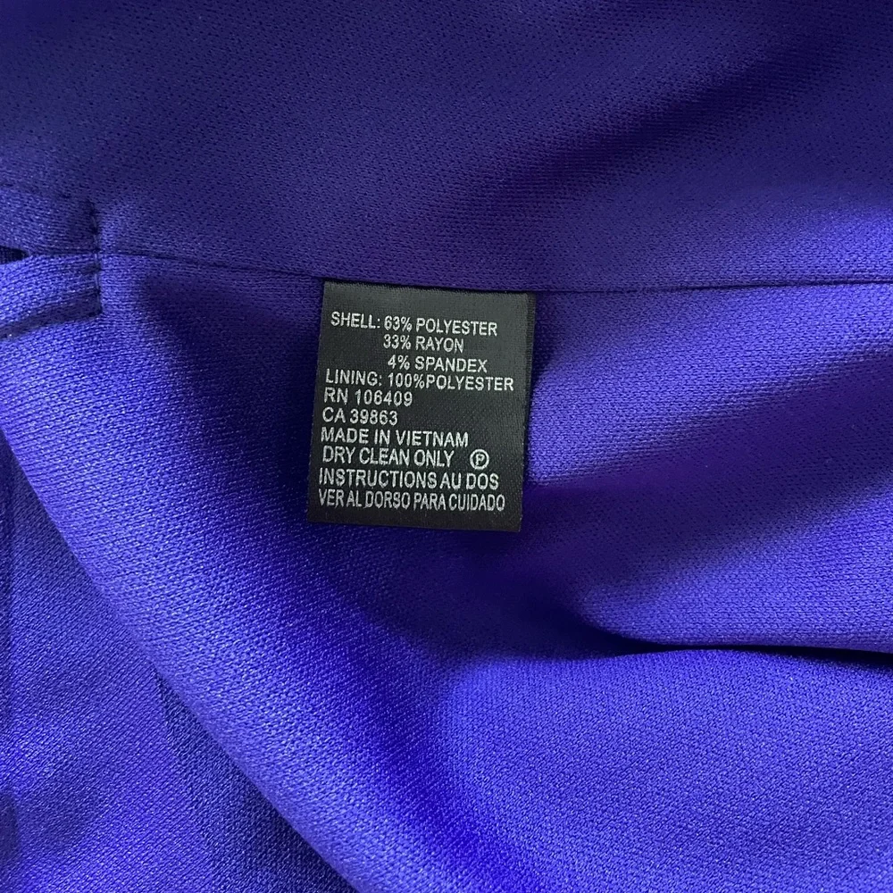 Tahari Seamed A Line half sleeve blue violet dress M 10 EUC - Picture 9 of 15